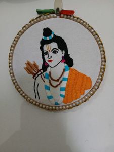 Handmade Embroidered Ram Wall Hanging