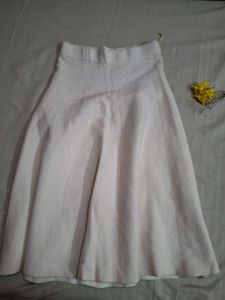 Cream A-Line Skirt