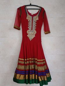 Red Anarkali Dress