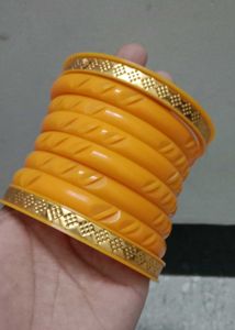 Yellow &amp; Gold Bangle Set