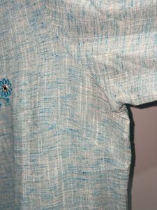 Sky Blue Yolk Embroidered Kurta Women’s