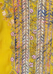 Vibrant Yellow Kurta Set with Printed Dupatta