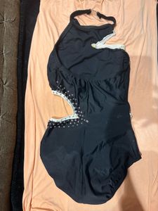 Stylish Black Embellished Bodysuit