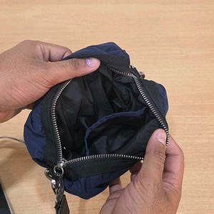 Zara Stylish Blue Crossbody Bag
