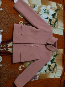 Peach colour blazer for girl