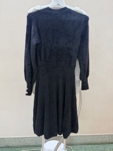 Cozy Black Knit Dress