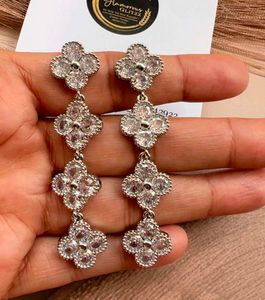 Elegant Clover Drop Earrings