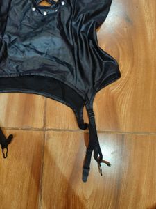 Sexy Black Halter Bodysuit