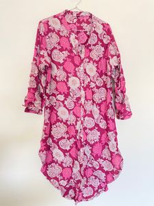 Pink and grey kurta set