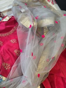 Beautiful Embroidered Ethnic Gown with gotta