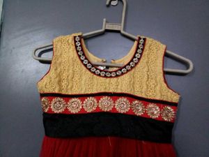 Girls Ethnic Red anarkali