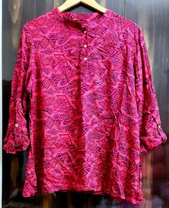 Plum Printed Top