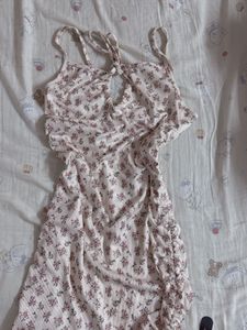pink fitted dress