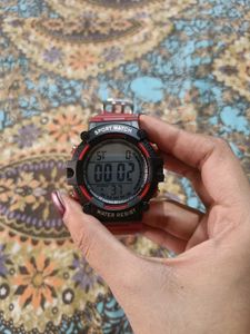 Sporty Digital Watch - Red