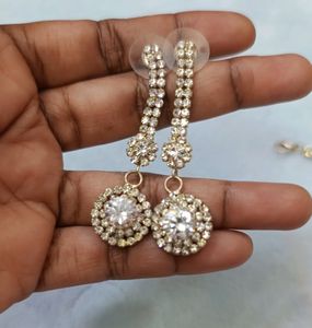 Imported Jewellery Set White Glittering Stone