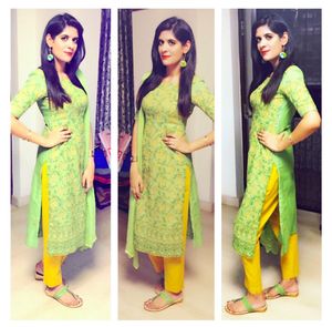 Adaah Chikankari Padded Kurta