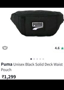 Puma Unisex Black Waist Pouch