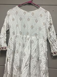 Beautiful White Kurta with Embroidery