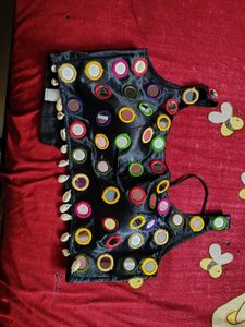 Embellished Black Ethnic Blouse