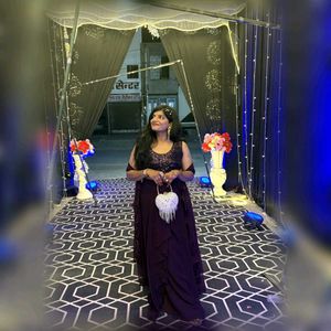 “Midnight Plum – Elegant 3 Piece Party Wear Set”