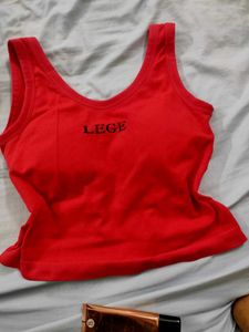 Red "LEGE" Tank Top