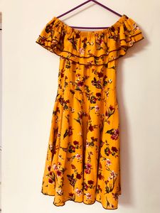 Offshoulder Yellow Dress