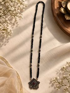 Elegant Black Beaded Mangalsutra with Pendant
