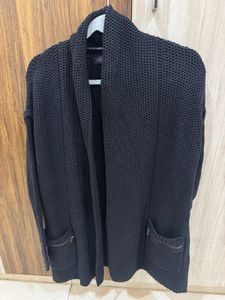 Cozy Black Knit Cardigan with Pockets