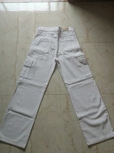 White Cargo Jeans