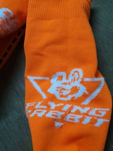Bright Orange Grip Socks