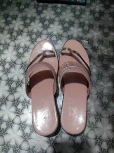 Wedge Sandals - Pink &amp; Shimmering Straps