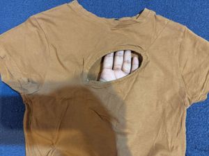 Nuon brown cut-out crop top