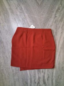 Shein Red Asymmetrical Skirt