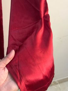 Satin Red Pajama Top