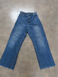 Women's Blue Wide Leg Denim Jeans