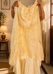 Elegant Cream Layered Dress