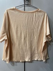 Cute Heart Cutout Cropped Tee
