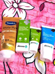 pack of 4 the Derma Co. &amp; Vaseline Skincare Set