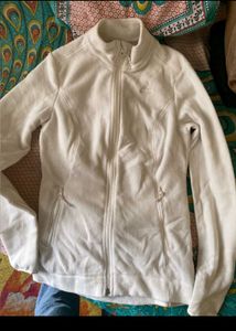 Cream Fleece Zip-Up Jacket