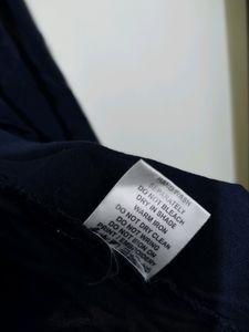 Voguish Navy Blue Shrug Or Coverup With Ruffles