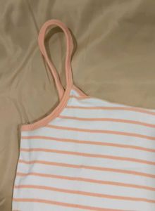 Peach Striped Cami Top 🍑🎀 | Soft Girl / Casual A