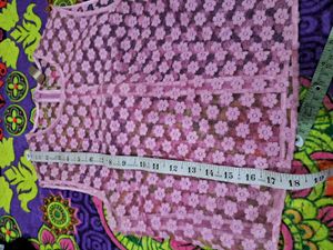 Pink Mesh Sleeveless Top