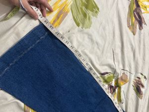 Classic Blue Denim Wide Leg Jeans