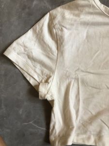 H&amp;M Basic Crop White Tshirt