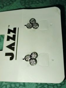 JAZZ Silver Tone Cluster Earrings