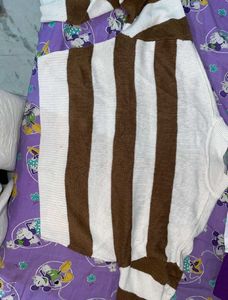 ZARA Cozy Striped Knit Sweater