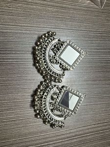 Bohemian Mirror Jhumka Earrings