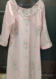Chikankari Pink Kurta