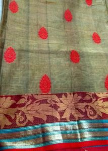 Bangla Tant Cotton Saree With Blouse piece