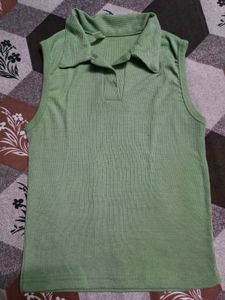 Green Polo Tank Top